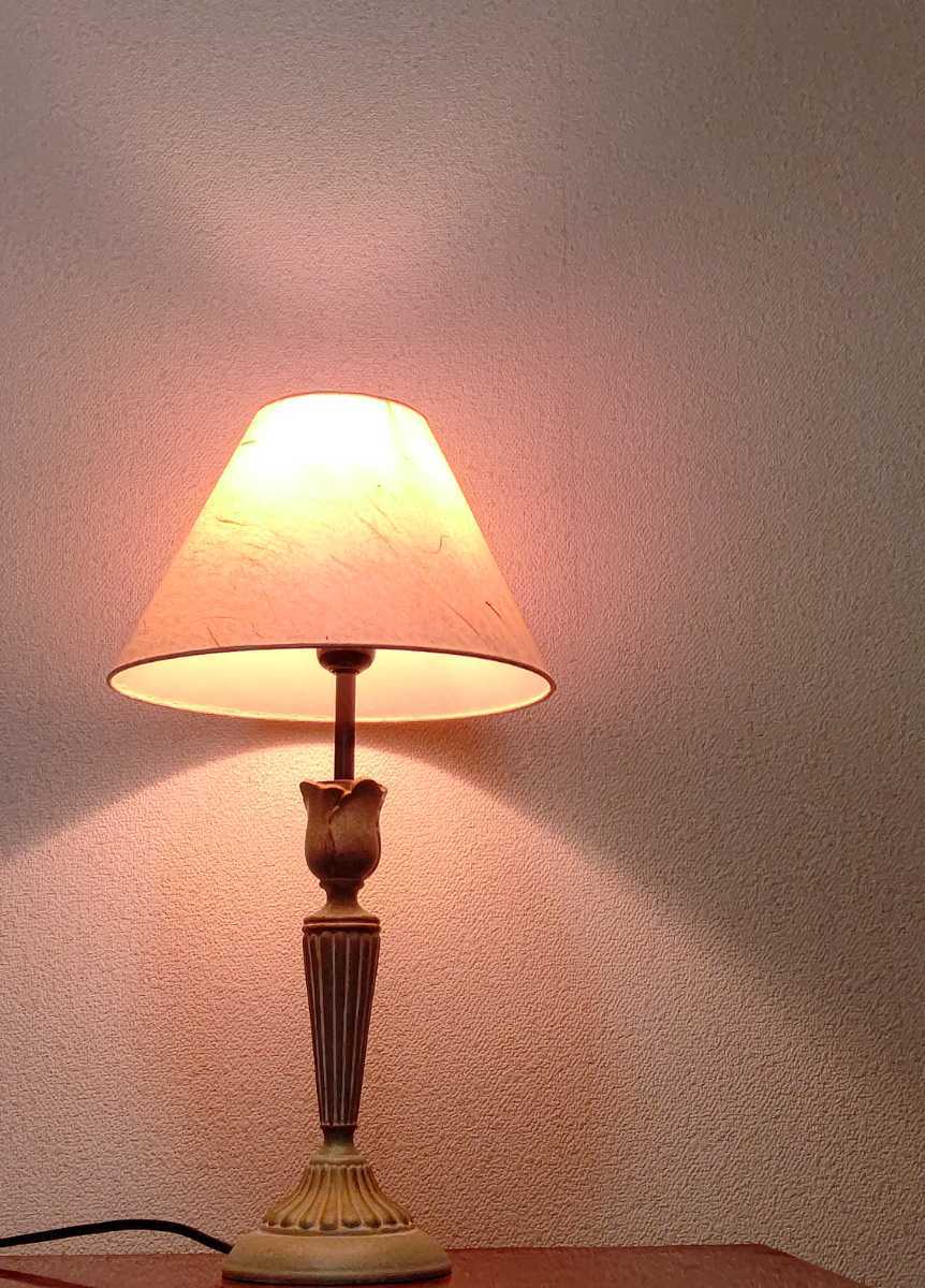 WITH THIS SHARPED LAMP アンティーク調 テーブルランプ スタンドライト インテリア ヨーロピアン 照明 中古 送料無料 即決