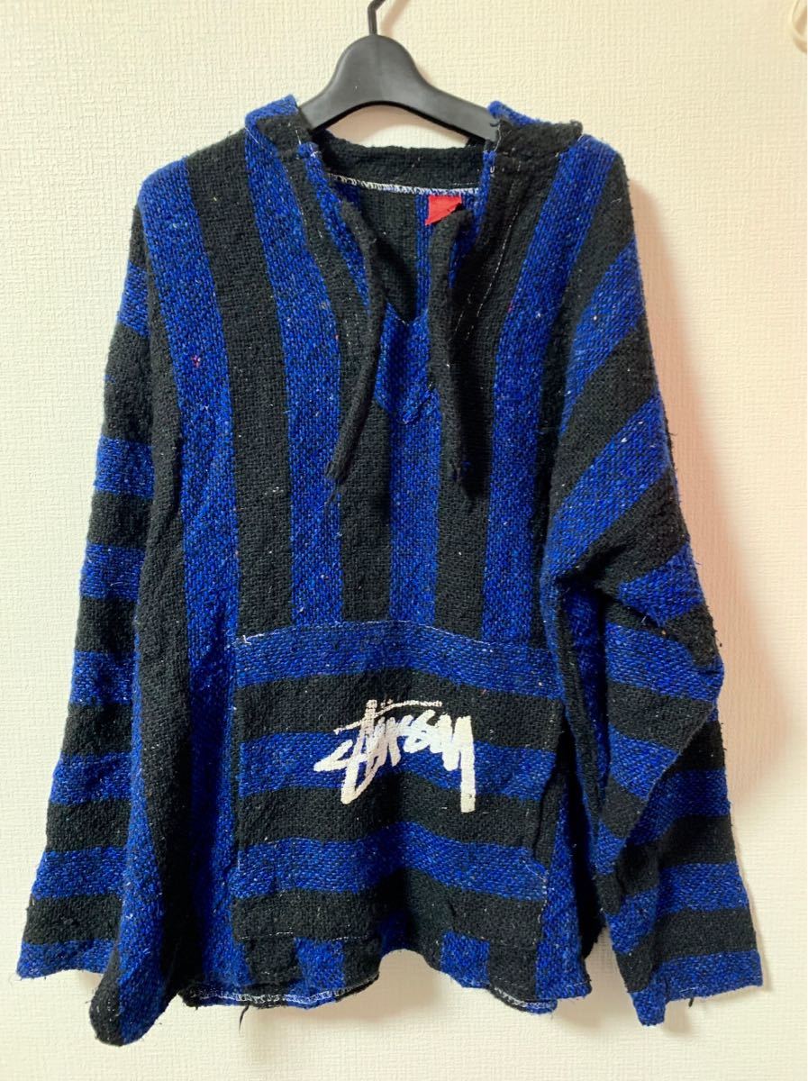 古着 90s old stussy メキシカンパーカー シャドーマン XLサイズ ブート フーディー