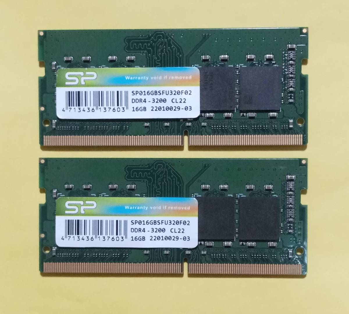 シリコンパワー DDR4-3200 16GB×2枚 計32GB ノートPC用-