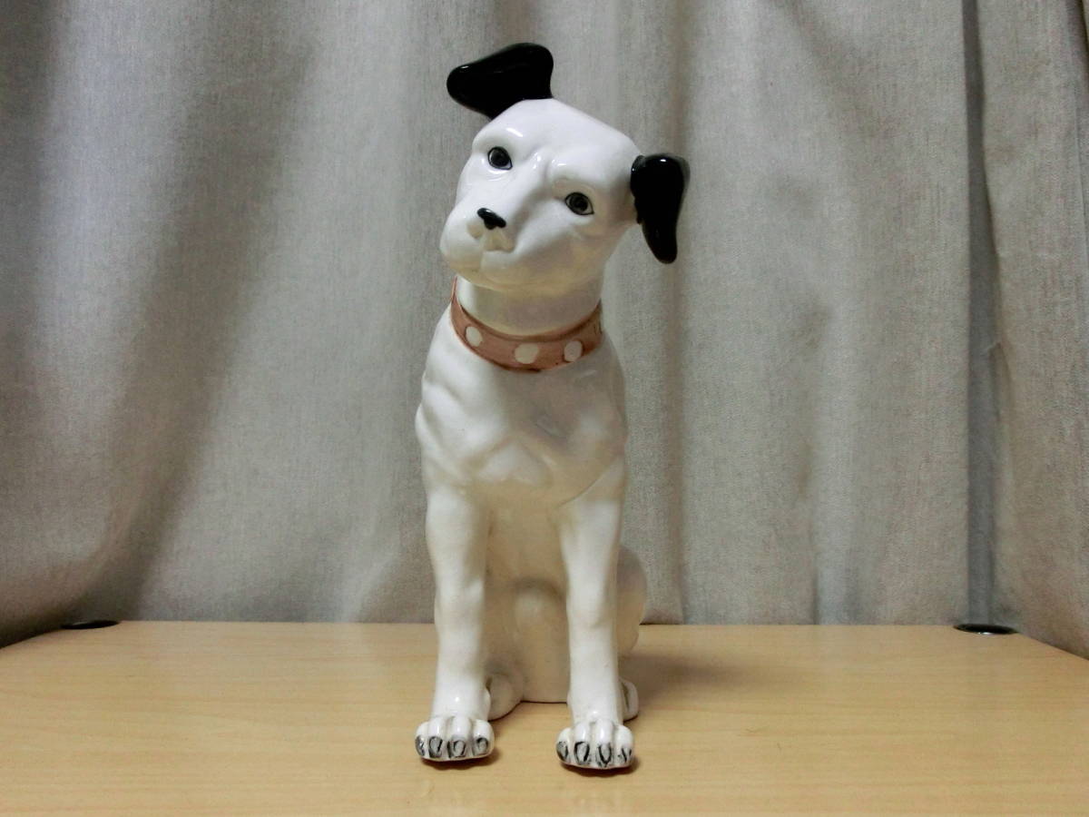 ◆置物◆ビクター犬 ニッパー 大きめ約25cm 陶器製美品 送料無料 非売品 昭和レトロ_画像1