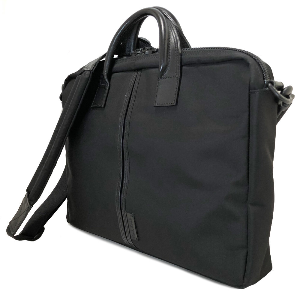  Paul Smith business bag briefcase 2WAY shoulder bag 300-0305 leather nylon canvas black attache case Paul Smith