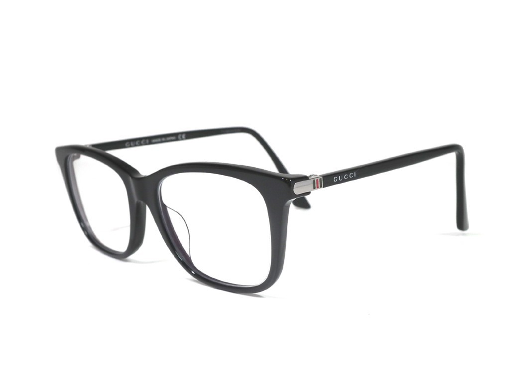 新品同様 グッチ メガネ めがね ロゴ フレーム 眼鏡フレーム クリア メガネフレーム グレー メンズ GUCCI めがねフレーム 眼鏡 ＧＧ0018_画像1