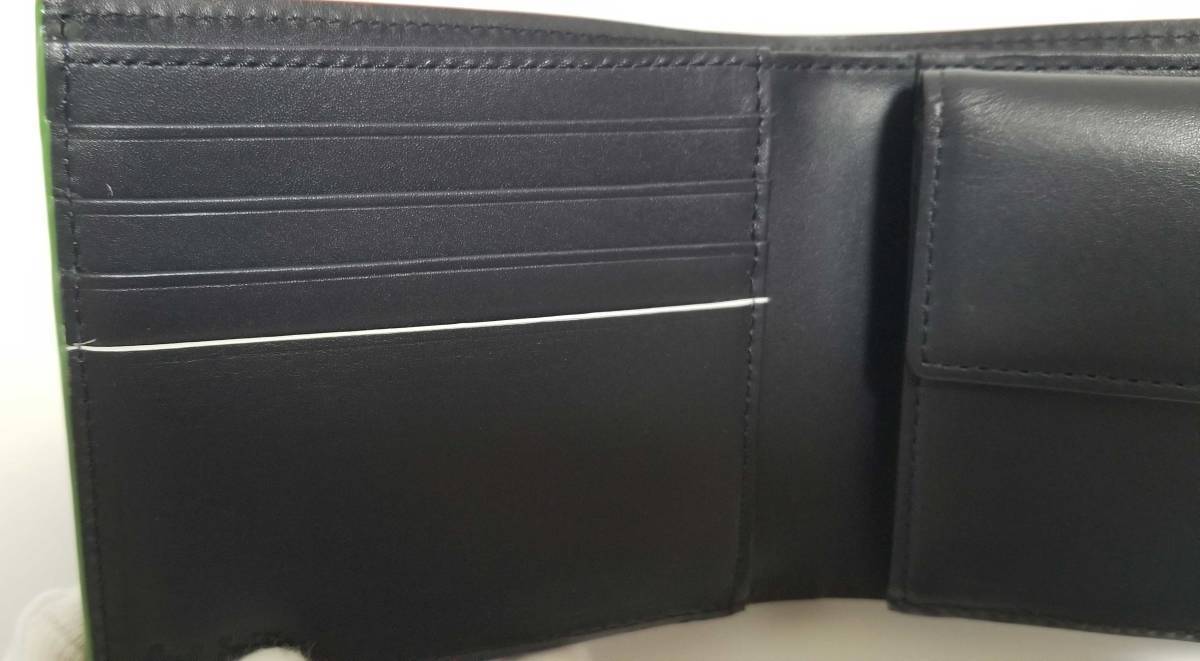 未使用 ポールスミス 財布 二つ折り メンズ ネイビー 濃紺 マルチカラー コインケースあり レザー Ｐａｕｌ Ｓｍｉｔｈ 型押し_画像5