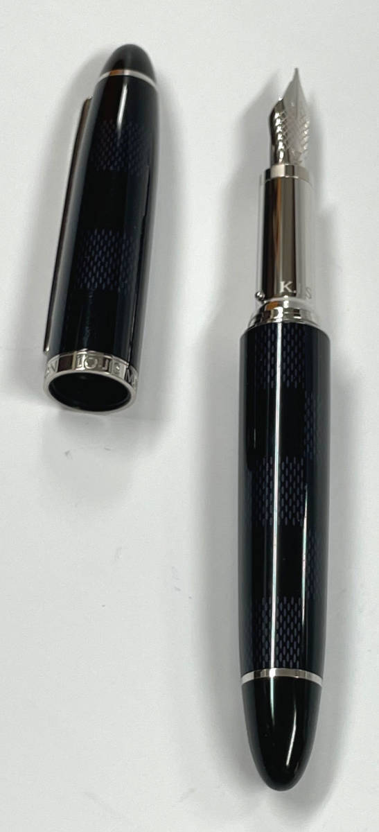 新品同様 ルイヴィトン ダミエ 万年筆 イニシャル入り ペン先18K グラントゥール ブラック 黒 ペン N79007 LV LOUIS VUITTON ヴィトン_画像5