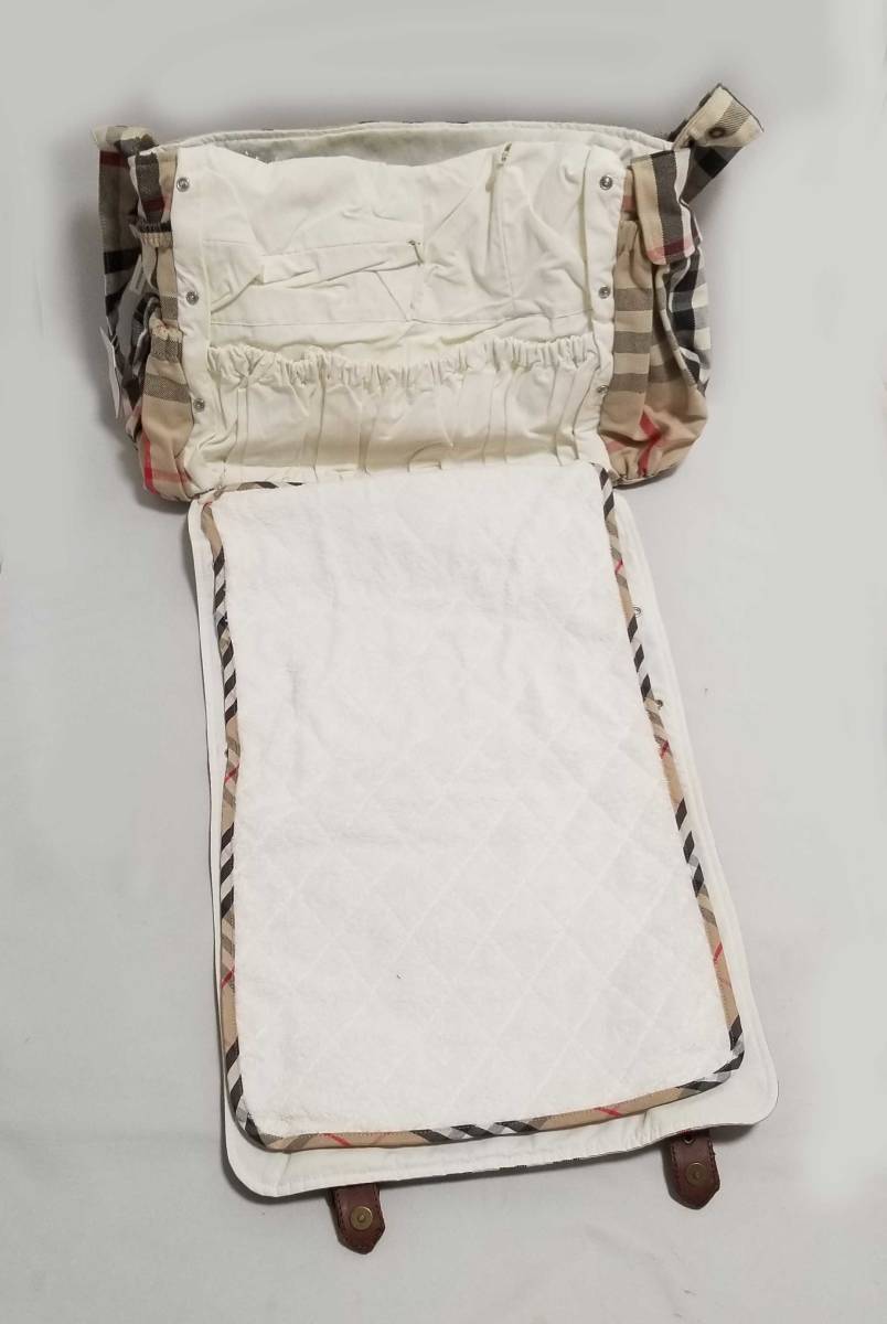  не использовался Burberry "мамина сумка" коврик есть проверка сумка на плечо наклонный .. парусина женский BURBERRY BABY