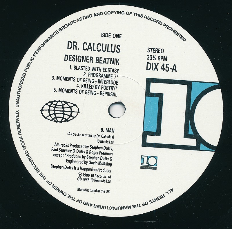 DR. CALCULUS / DESIGNER BEATNIK /UK盤/中古LP!!2782_画像4