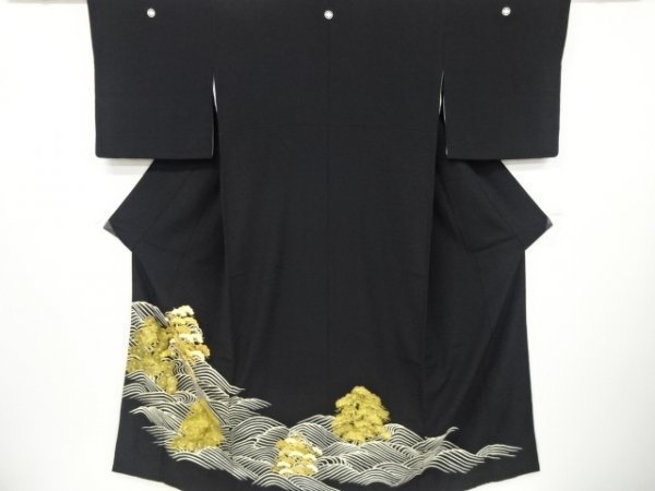 【超特価SALE開催！】 宗sou 波松模様刺繍留袖(比翼付き)【リサイクル】【着】 留袖