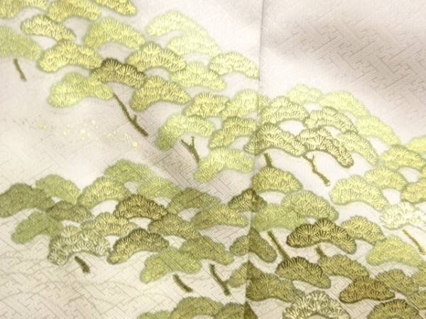 宗sou 金彩松に蛇籠模様一つ紋色留袖【リサイクル】【着】_画像8