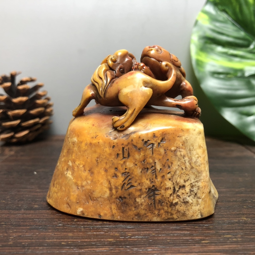 聚寶齋*寿山石手工彫*山煙印】 印鑒 篆刻印 中国時代 聚寶齋*寿山石手工彫*山煙印】 印鑒 篆刻印 中国時代