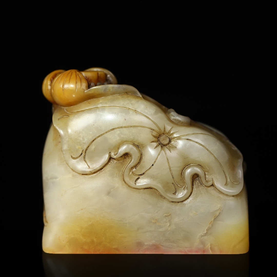 聚寶齋*寿山石精彫*蓮花印章】印鑒 篆刻印章 中国時代美術 造型 聚寶齋*寿山石精彫*蓮花印章】印鑒 篆刻印章 中国時代美術 造型