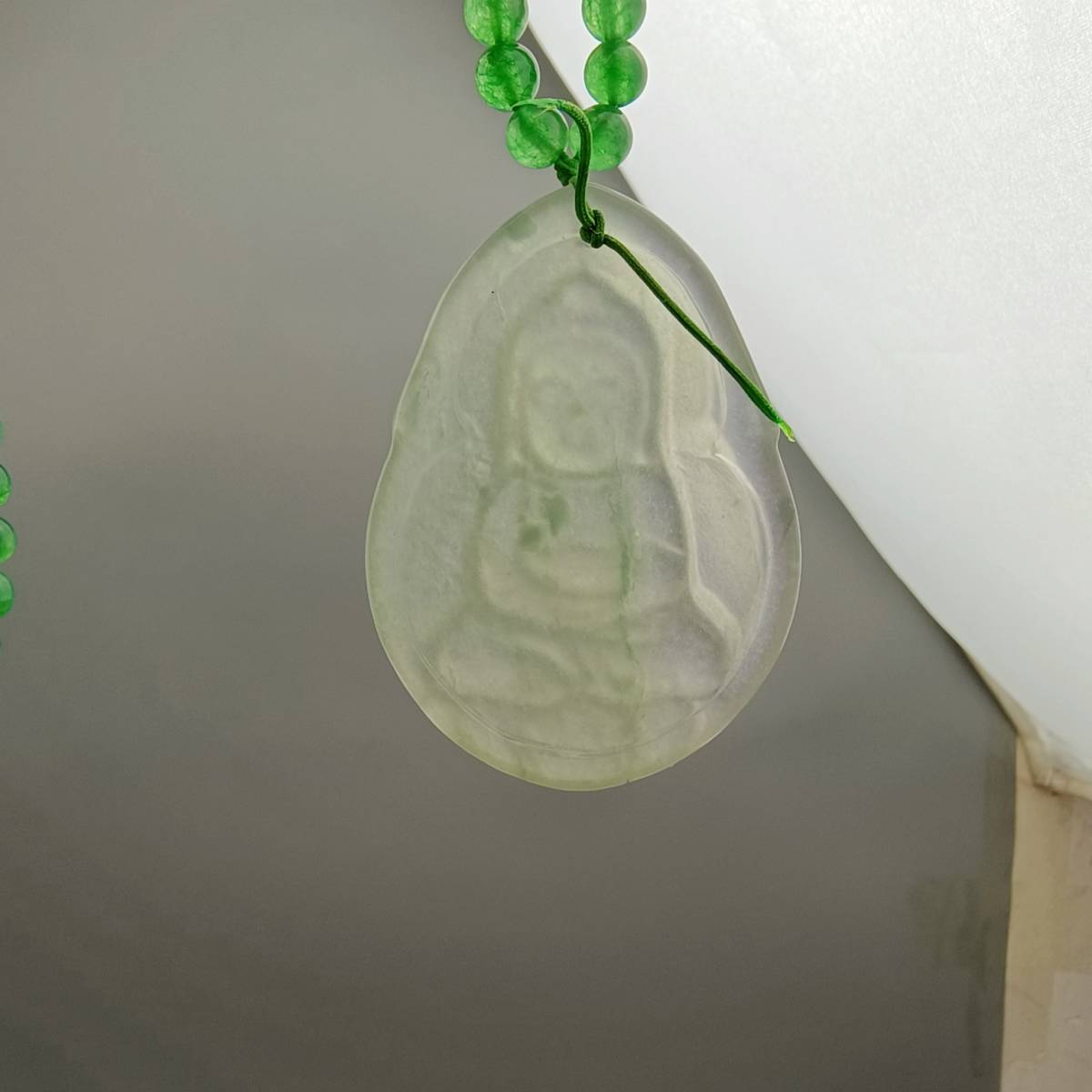 聚寶齋*翡翠製*山水吊墜】 置物中国時代美術造型精美-