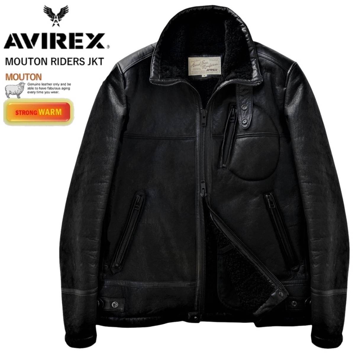 ヤフオク! - 限定品 16万 極美品 極暖 AVIREX アヴィレックス...