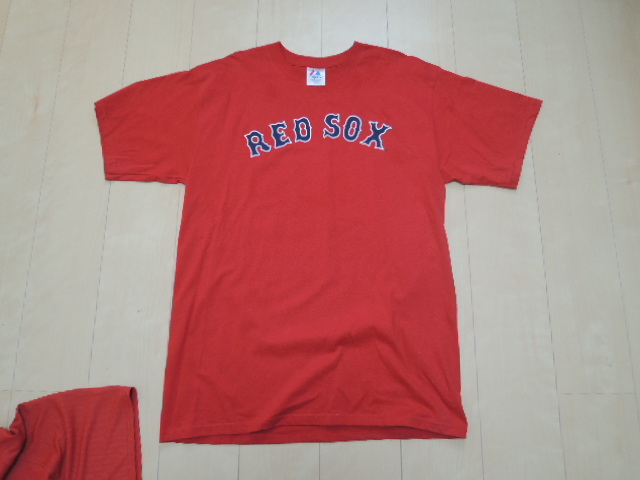 2枚セット MLB レッドソックス #18 ユニとTシャツ USA製 海外正規