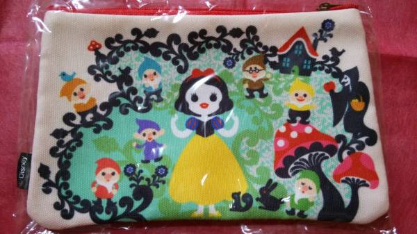 【新品】Disney Snow White and Seven Dwarfs Designed by Kinpro ポーチ (きのこ) / 白雪姫と七人の小人 / キンプロ / 新矢千里