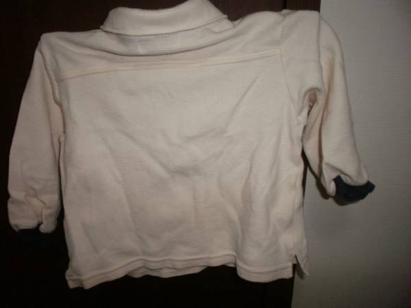 ELLE POUPON L white dog thin sweatshirt long sleeve cut and sewn 95f-sen rabbit 