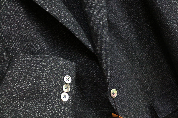  new goods Comme Ca men spring summer linen cotton tweed jacket LL/XL black regular price 5 ten thousand jpy / cotton / flax /COMME CA MEN