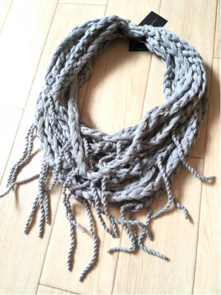 〜2/29▼ 新品【ANNTARAH】COLLAR TRENZA Ash-Gray SIZE:UNI 日本未上陸!! Made-in-Peru オーガニックコットン100%