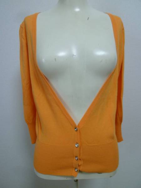 Queens Court/Quins Court ◆ Orange Jewel Stone Button Cardigan 2/Vicky Queens Court ◆ 62