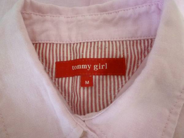 tommy girl/ Tommy девушка * розовый простой рубашка с длинным рукавом M*63
