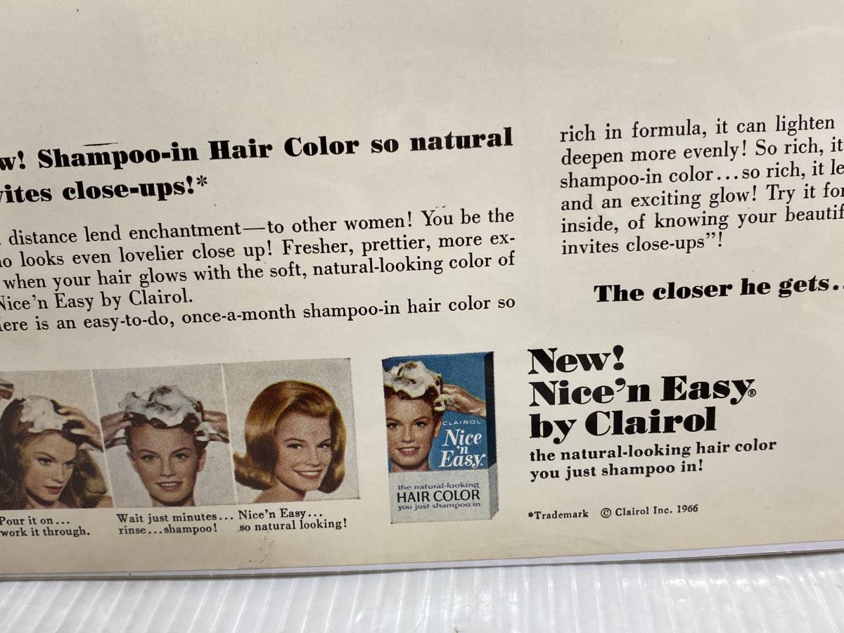 1967年9月1日号LIFE誌広告切り抜き【Clairol/ヘアカラー】アメリカ買い付け品60sビンテージUSAインテリア美容_画像3