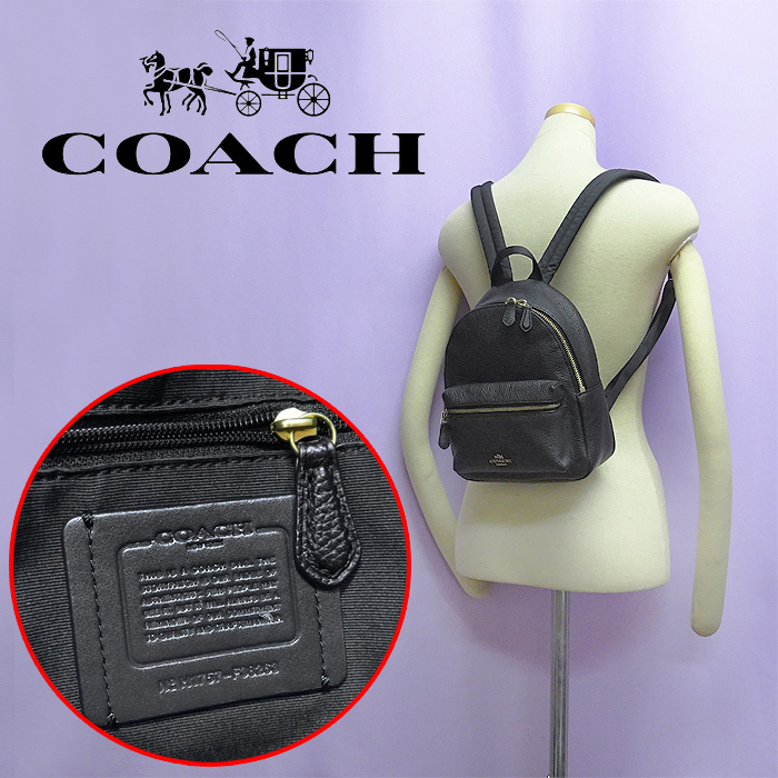 ヤフオク! - 【送料無料 美品】 コーチ COACH ミニリュック バッ...