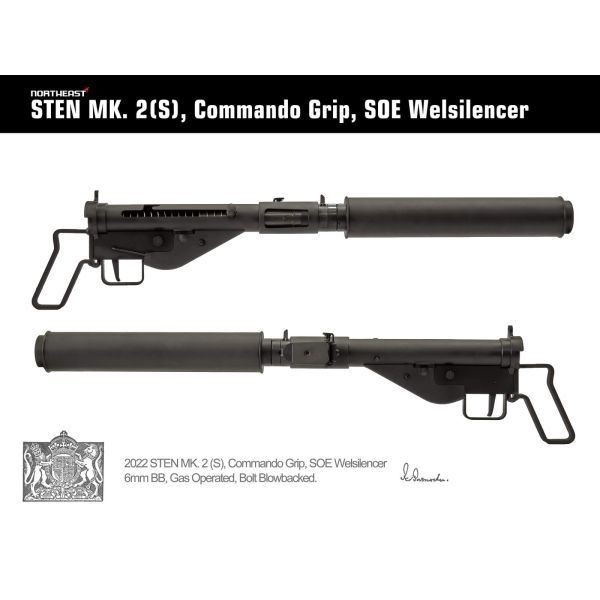 【新品☆即納】NorthEast ガスブローバック Sten Mk2 (S) SOE (コマンドグリップ/SOE Welsilencer) *日本仕様/限定【NEA-SMG-012】【管A】*_画像1