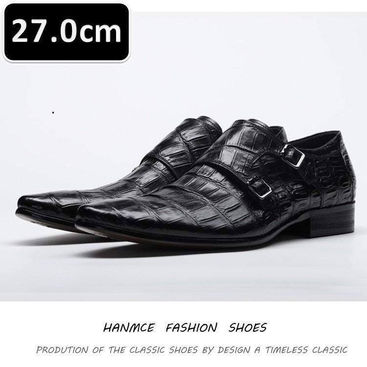 メンズ ビジネス レザー シューズ ブラック サイズ 27.0cm 革靴 靴 カジュアル 屈曲性 通勤 軽量 柔らかい 新品 【219】