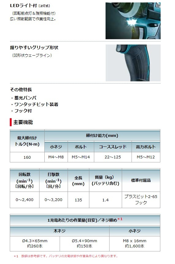 在庫 マキタ 充電式インパクトドライバ TD138DRFXB 黒 バッテリBL1430×2本+充電器DC18RC+ケース付 防塵防滴アプト仕様_画像3