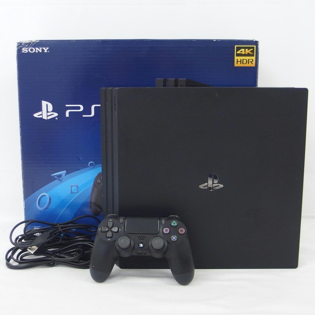 1円【良品】SONY ソニー/PS4 Pro 1TB ジェットブラック/CUH-7200B/04