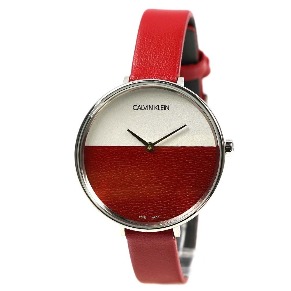 カルバンクライン 腕時計 レディース cK Calvin Klein RISE ライズ レッド×ホワイト K7A231UP