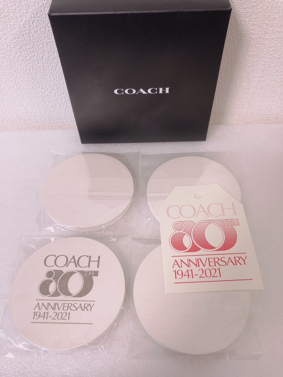 人気の新作 COACH 珪藻土コースター2枚 新品