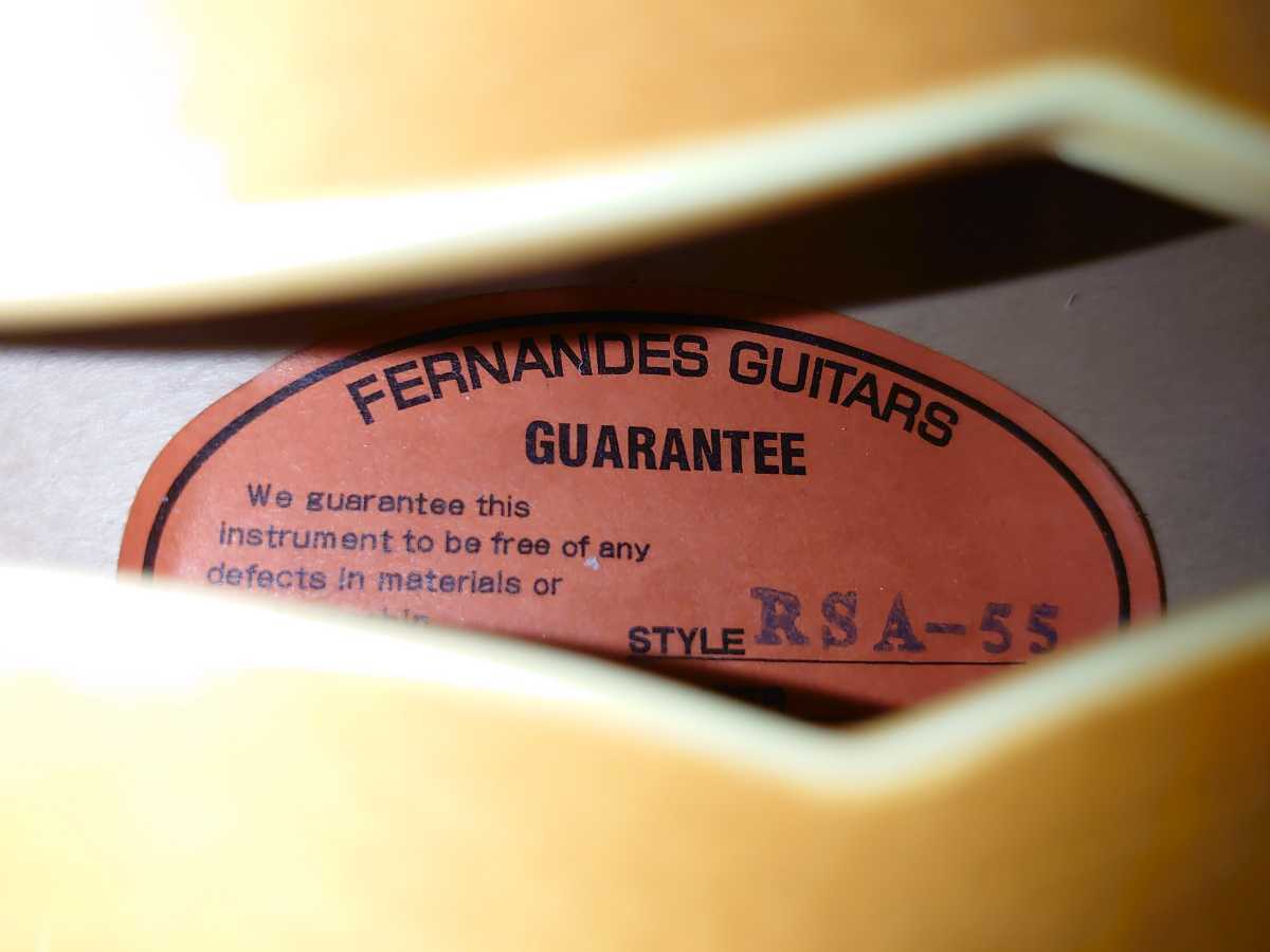 美品】FERNANDES フェルナンデス Burny バーニー RSA-55 美品】FERNANDES フェルナンデス Burny バーニー RSA-55