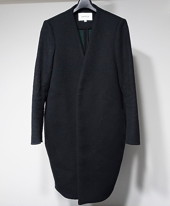 17AW 美品 ENFOLD エンフォルド ウール リバーセットインコート ノー