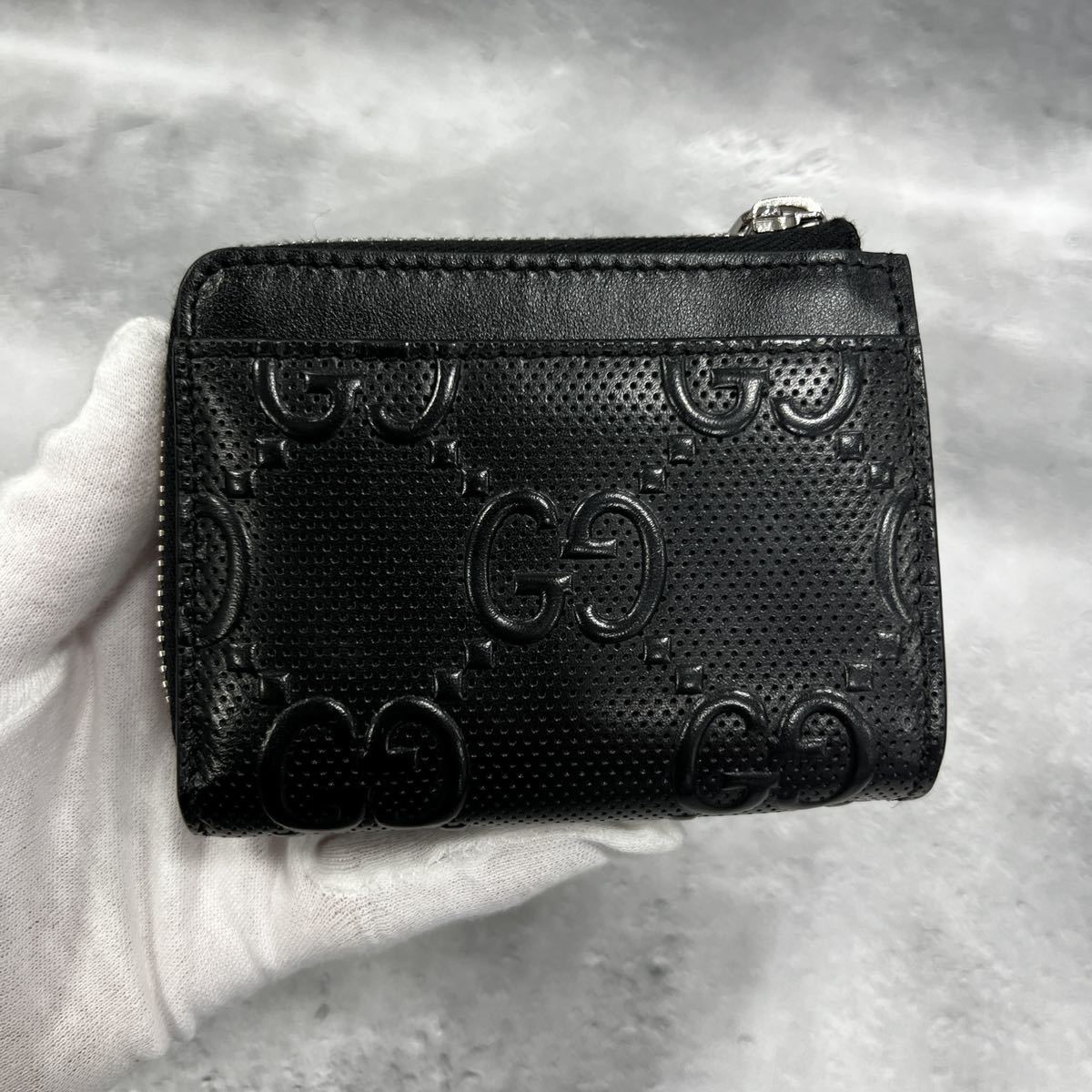 未使用激安】GUCCI グッチ GGエンボス ミニウォレット コンパクト