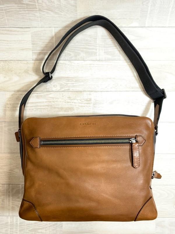 COACH/コーチ/ヘリテージ レザー フライト ショルダーバッグ ブリーカー/良質レザーショルダーバッグ/71373/ブラウン_画像2