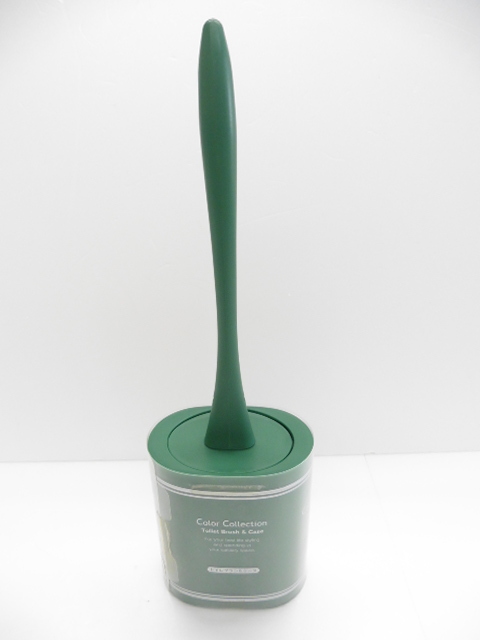 [KCM]ama-327# new goods unused #Color Collection toilet brush & case dark green #