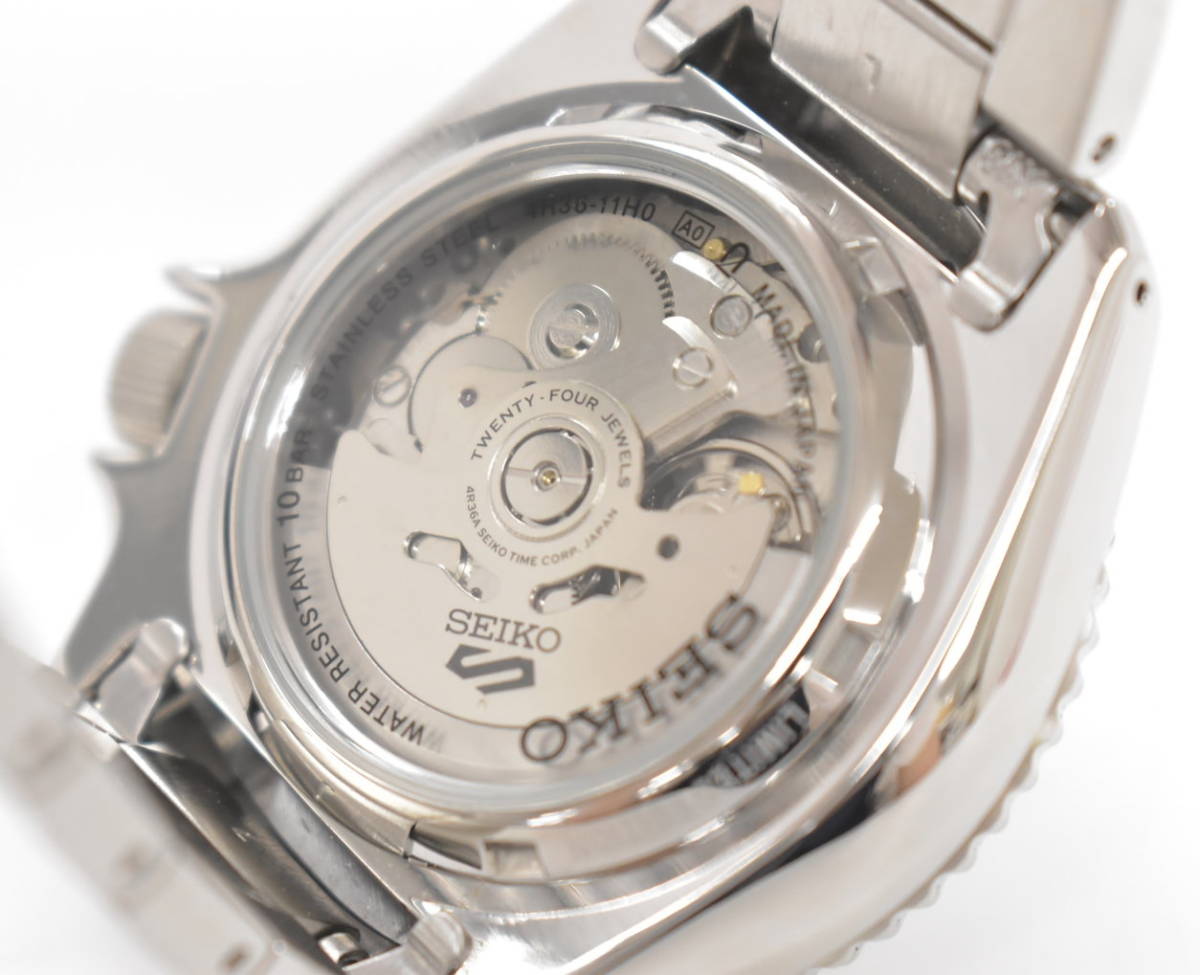 セイコー 腕時計 SEIKO 5 SPORTS セイコー創業140周年記念 限定モデル SBSA109 メンズ 自動巻き デイデイト コマ 箱付き 美品 2206LT176_画像7