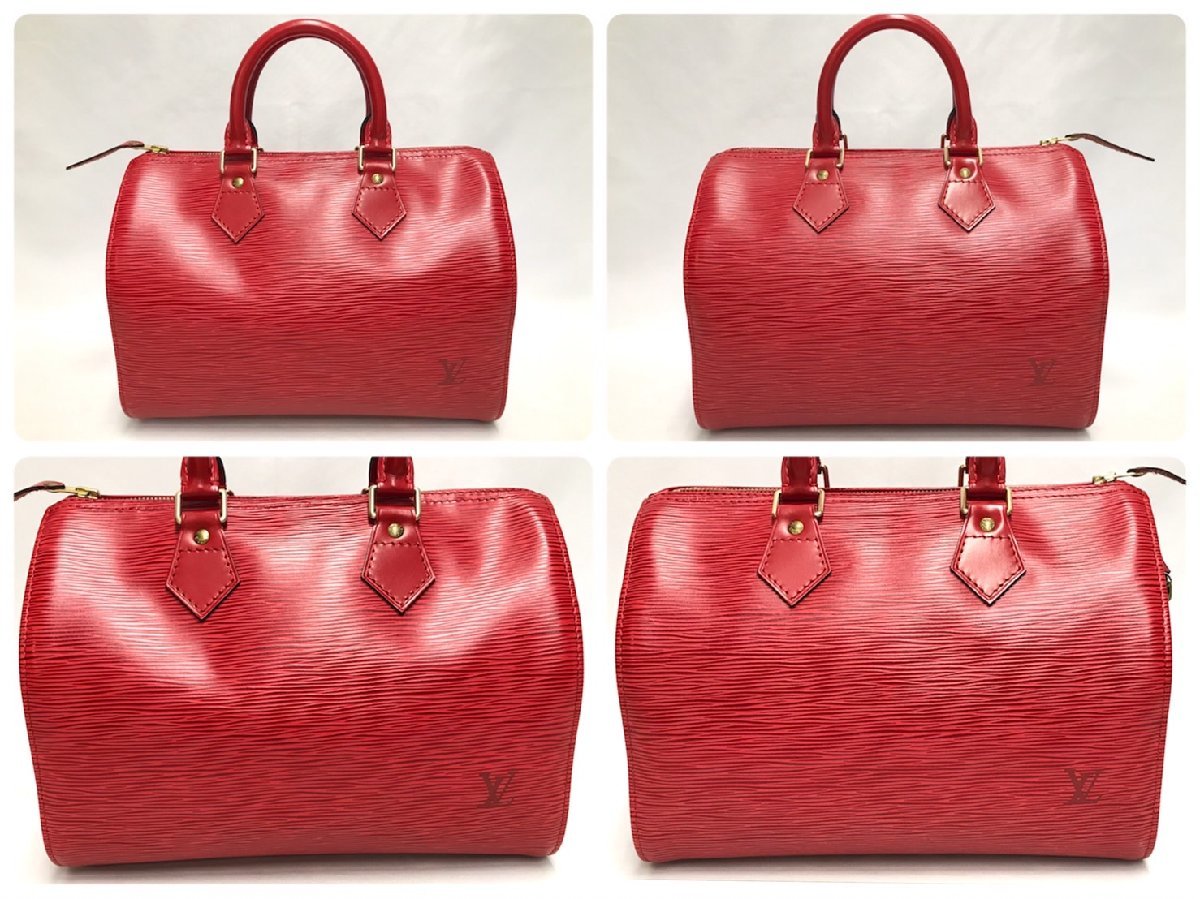 LOUIS VUITTON ルイヴィトン M43017 スピーディ25 エピ ハンドバッグ 安い売り ハンドバッグ 【美品・カデナ付】ルイヴィトン エピ スピーディ25 ハンドバッグ