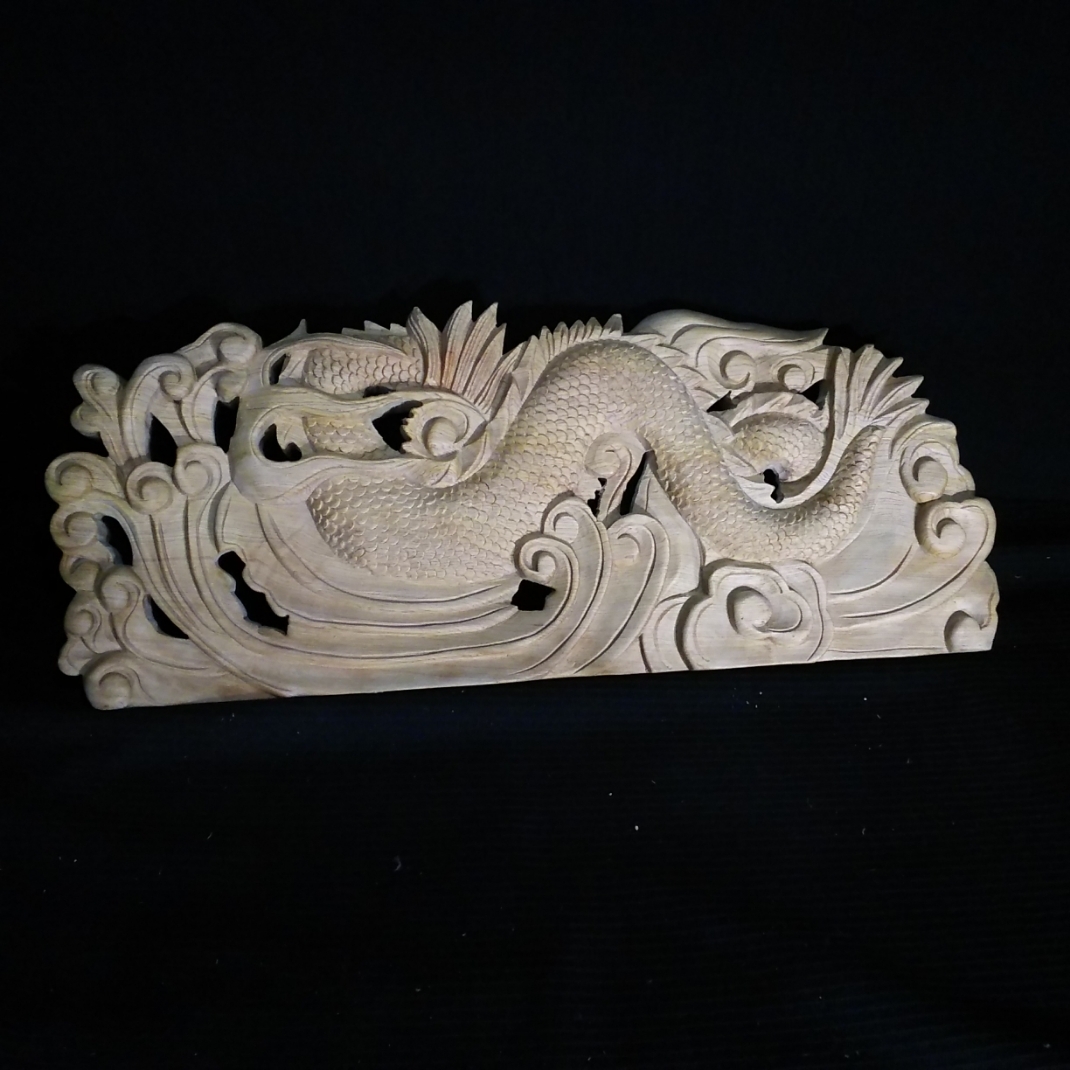 夫婦龍】幅60cm 社寺仏閣、山車、だんぢり、蟇股彫刻【181】 | jdih