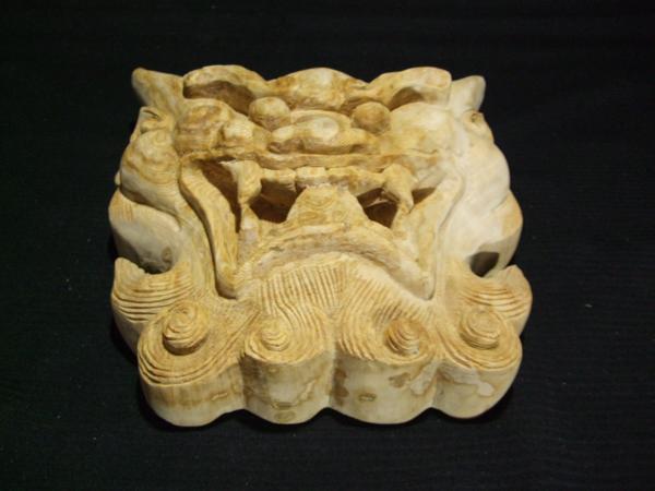 最終処分品!桧 山車、前山彫刻 <鬼瓦>高さ30cm 【844】 最終処分品!桧 山車、前山彫刻 <鬼瓦>高さ30cm 【844】