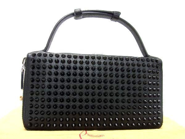 1円 Christian Louboutin ルブタン パネトーネ レザー スパイク