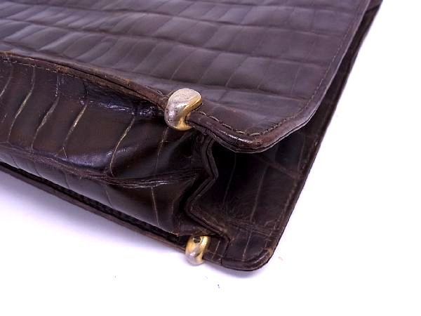 1円 GIANNI VERSACE ジャンニヴェルサーチ サンバースト クロコ型押し