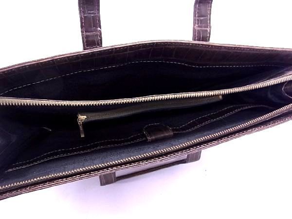 1円 GIANNI VERSACE ジャンニヴェルサーチ サンバースト クロコ型押し