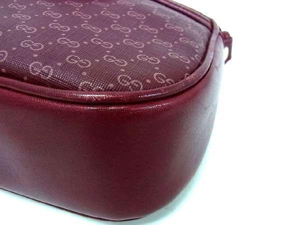 1円 GUCCI グッチ オールドグッチ ヴィンテージ マイクロGG PVC×レザー