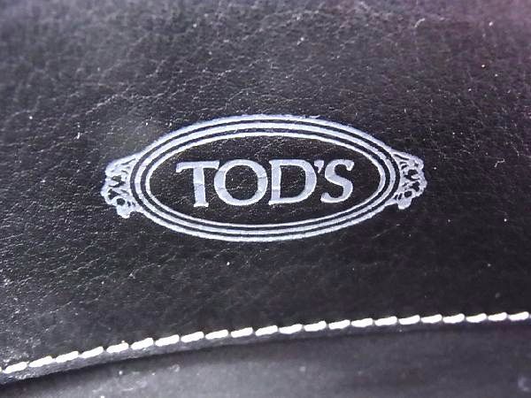 1円 TOD'S トッズ レザー トートバッグ ハンドバッグ ショルダー 肩掛けかばん 手提げかばん レディース ブラック系 AB0135VN_画像7