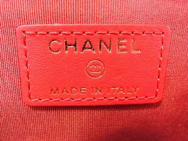 1円 CHANEL シャネル ココマーク レザー L字ファスナー コインケース 小銭入れ メンズ レディース レッド系 BA2768Bオ_画像5