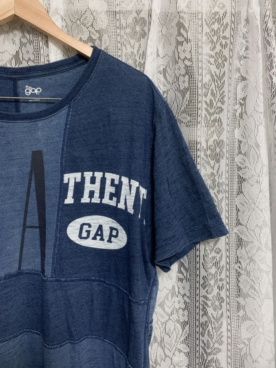 GAP ギャップ　デザイン　半袖Tシャツ　パッチワーク柄　デニム柄　Lサイズ_画像5