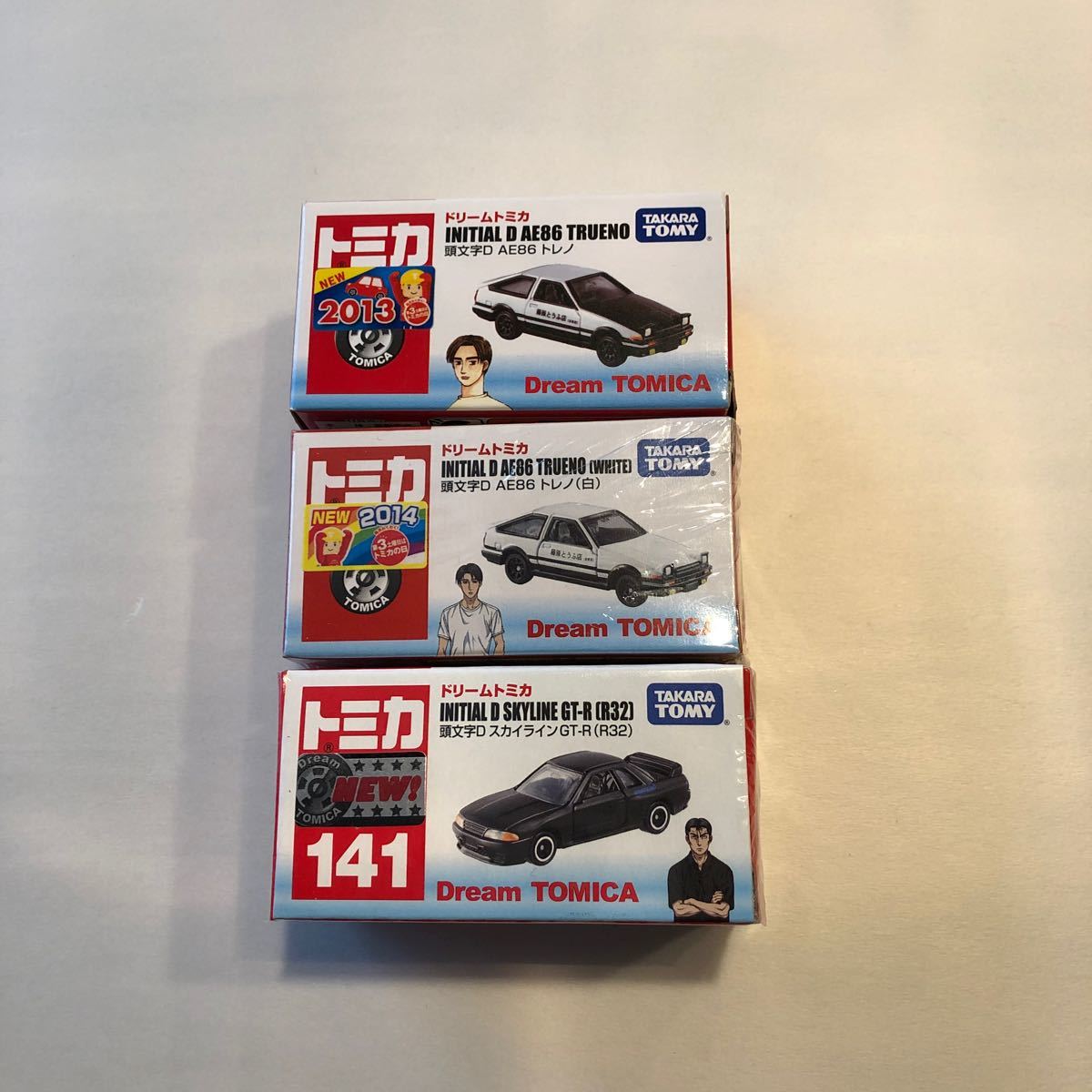 ドリームトミカ 頭文字D AE86トレノ AE86(白) スカイライン GT-R ドリームトミカ 頭文字D AE86トレノ AE86(白) スカイライン GT-R