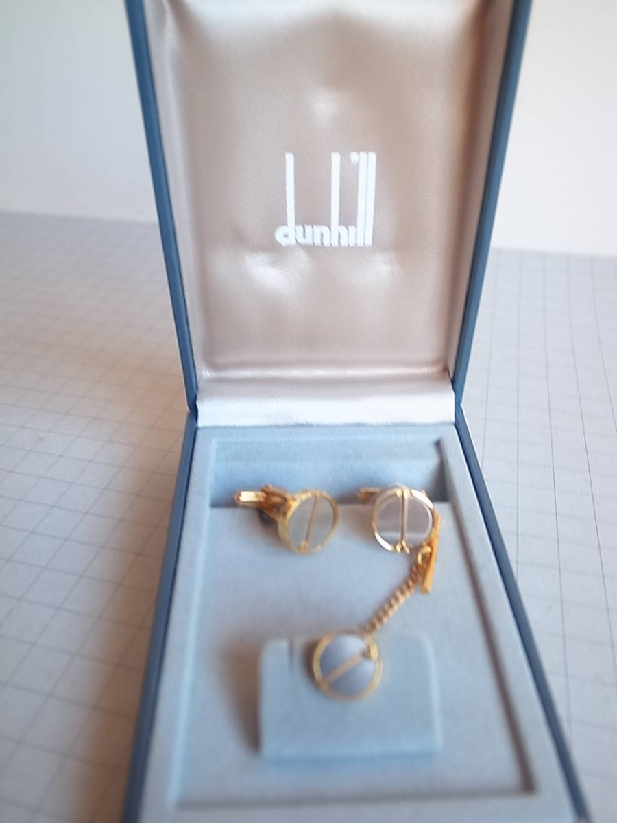 【天】ダンヒル Dunhill ネクタイピン カフス　セット_画像1