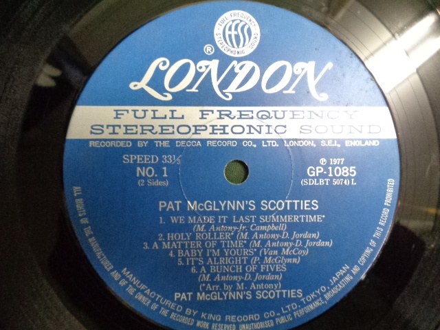 パット・マッグリンとスコッティーズPAT McGLYNN'S SCOTTIES/パット・デビュー！あの娘はアイドル●帯付LP_画像6